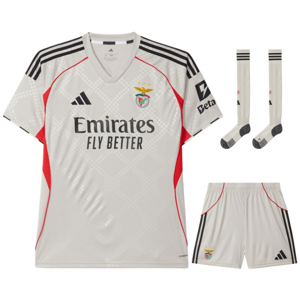 SL Benfica 2025-2026 Beige Away Jersey for Kids