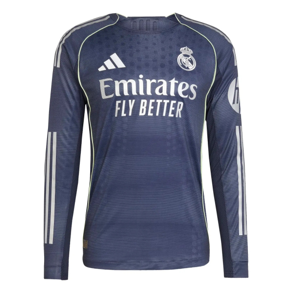 Real Madrid Mens Away Long Sleeve Jersey 25/26 Player Edition