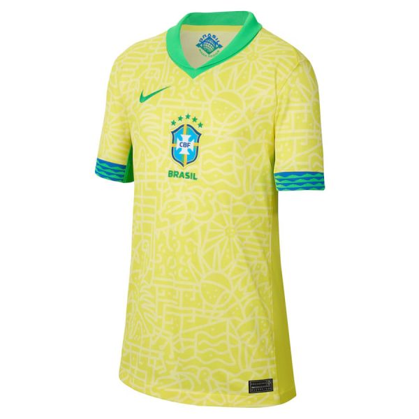 Brazil Home Kit Kids Jersey 2024 2025