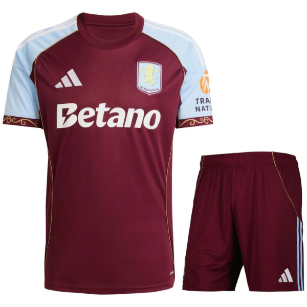 Aston Villa adidas Home Shirt 2025-26 - Kids