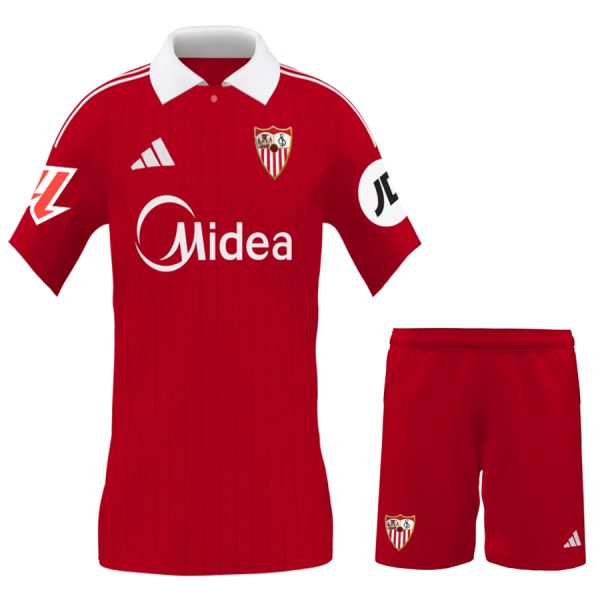 Sevilla FC 25/26 Away Kids' Shirt Red