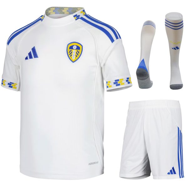 Leeds United adidas Home Shirt 2025/26 - Kids