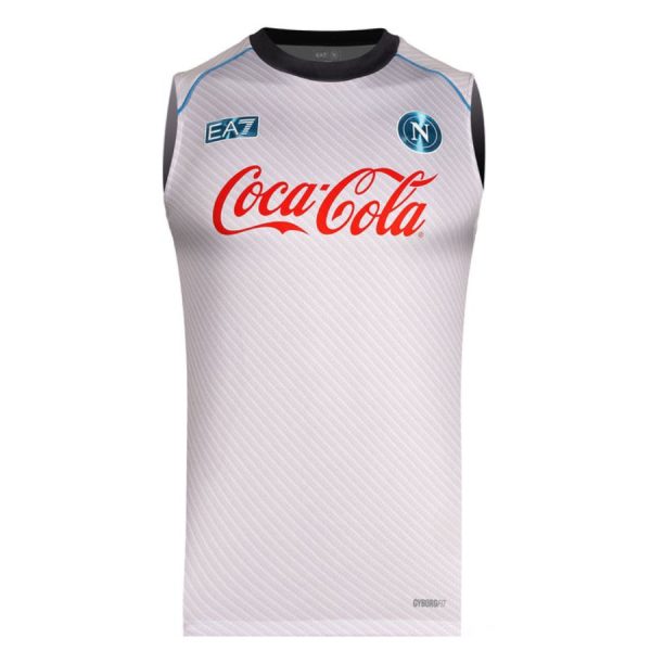 SSC Napoli White/Silver Training Sleveless Jersey 2025/2026
