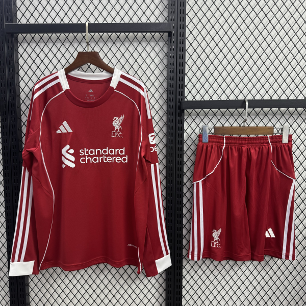 Liverpool FC 25/26 Long Sleeve Home Jersey Kids