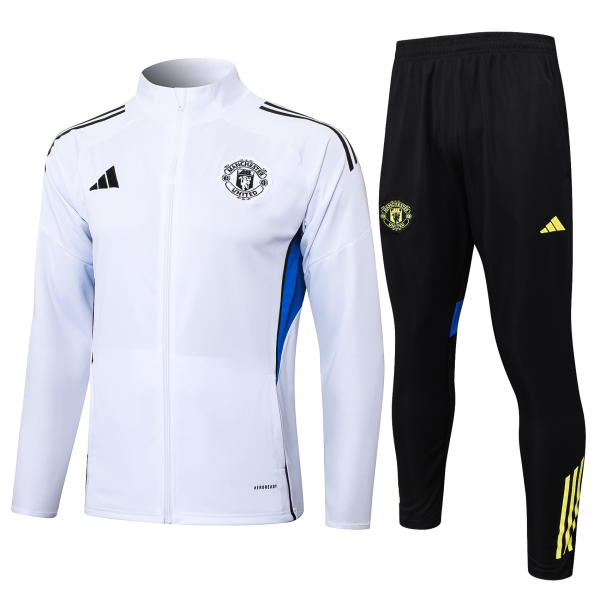 Manchester United 25/26 Pre-match Training Jacket Set White Kids
