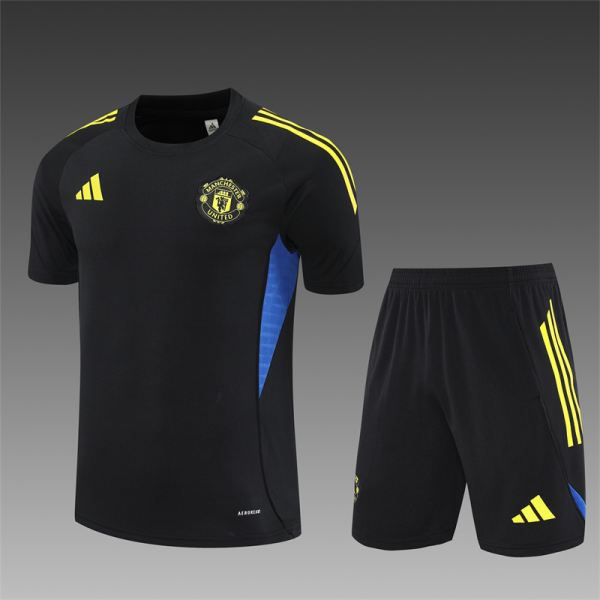 Manchester United 25/26 Pre-match Training Jersey Set Black Kids