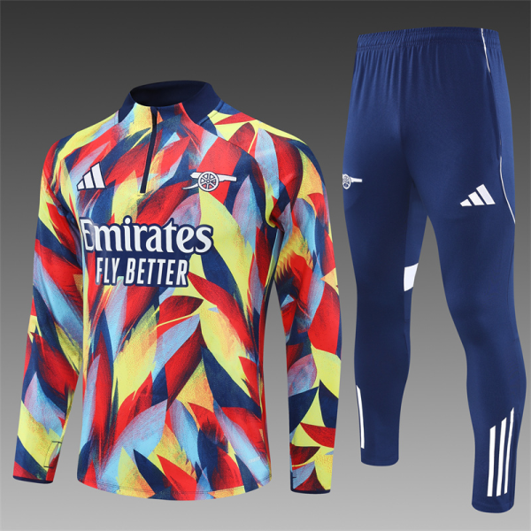 Kids Arsenal adidas 25/26 Blue 1/4 Zip Training Kit