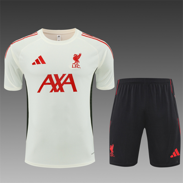 LFC adidas 25/26 Season Short Sleeve Training Set White