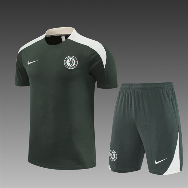 25/26 Chelsea Nike Strike Short Sleeve Training Set - Green