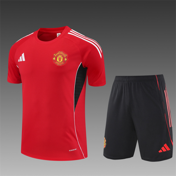 Manchester United 25/26 Pre-match Training Jersey Set Red Kids
