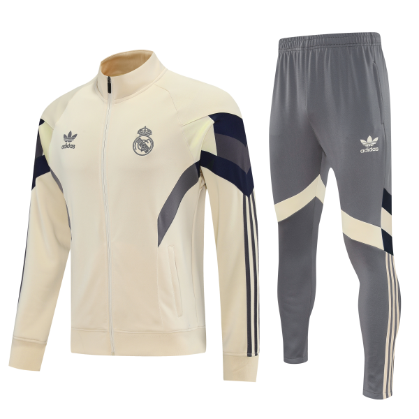 Mens Real Madrid adidas Training Tracksuit 25/26 Off-white