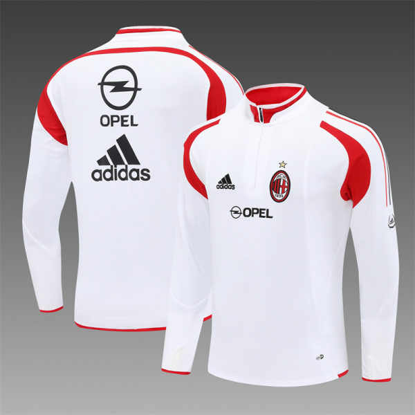 AC MILAN RETRO 1/4 ZIP LONG-SLEEVE TRAINING 2004/05 WHITE