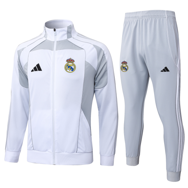 Men's Real Madrid adidas Training Tracksuit 25/26 White/Grey