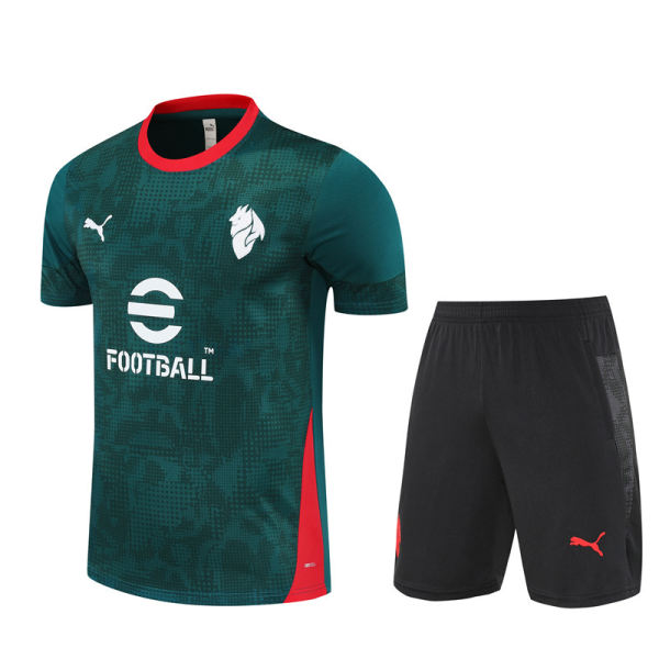 BUNDLE GREEN JERSEY + BLACK SHORTS MILAN TRAINING 2025/26