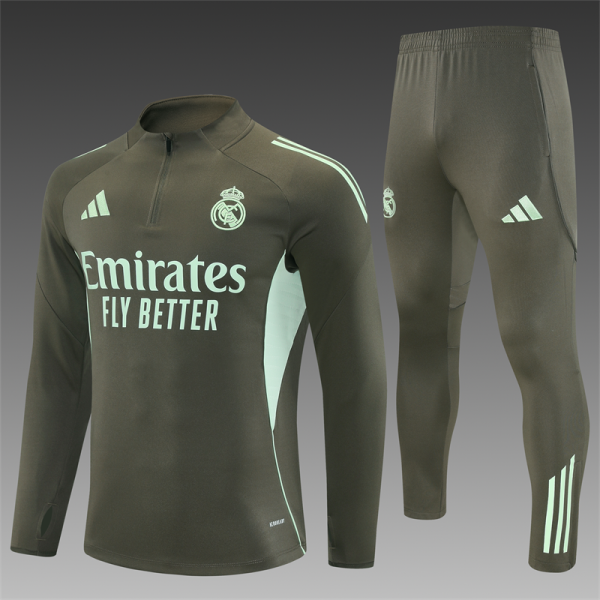 Kids Real Madrid adidas Training Set 25/26 Dark green