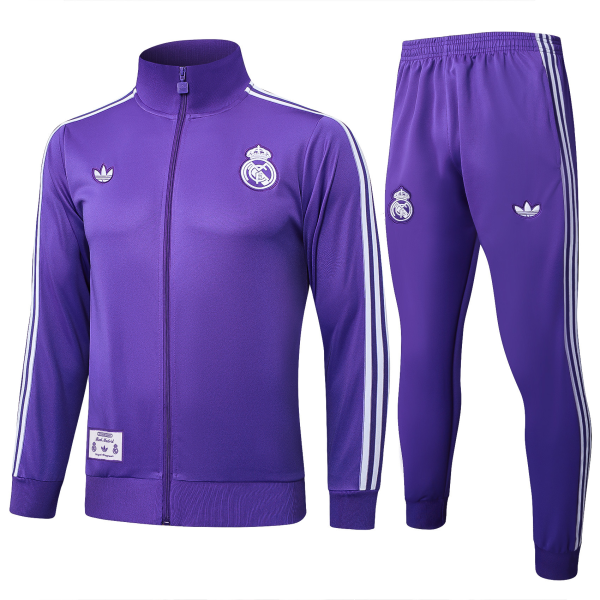 Kids Real Madrid adidas Training Tracksuit 25/26 Purple