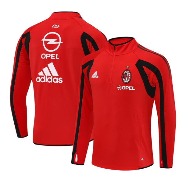 AC MILAN RETRO 1/4 ZIP LONG-SLEEVE TRAINING 2005/06 RED