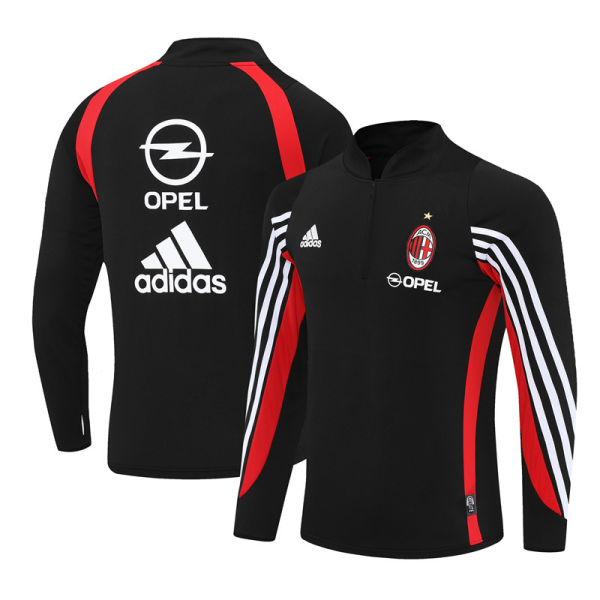 AC MILAN RETRO 1/4 ZIP LONG-SLEEVE TRAINING 2003/04 BLACK